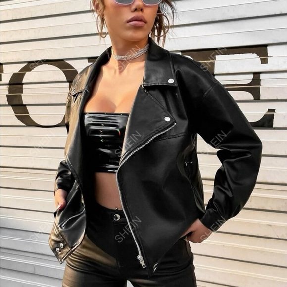 leather jacket, - Picture 2 of 2